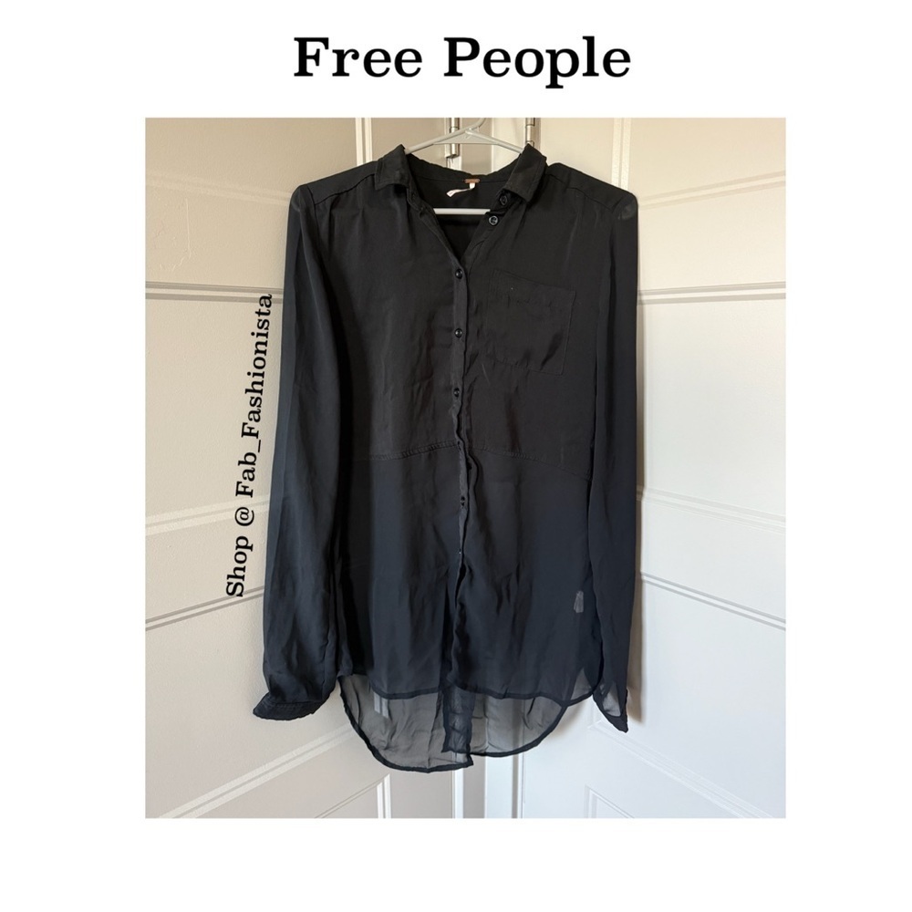 Free People black button up top